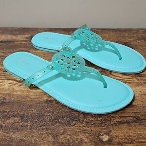 Torrid Women's Mint Green T-Strap Sandals 13WW